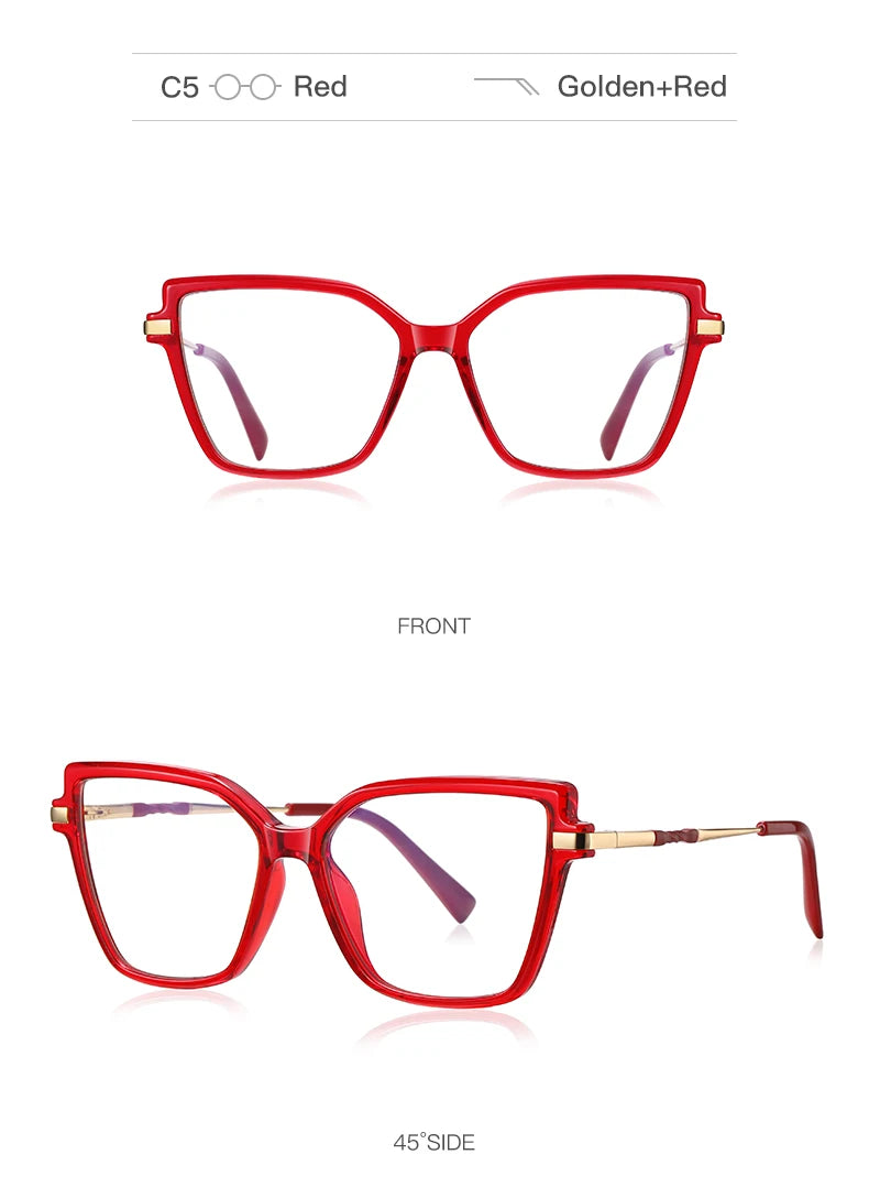 Fashionable Square Reading Glasses for Women | Anti-Blue Light