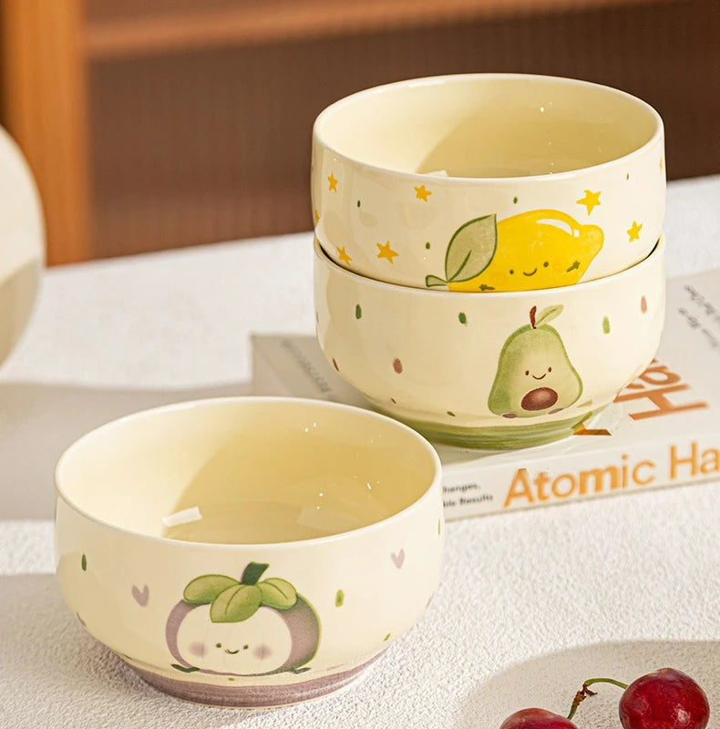 Cute Ceramic Cartoon Bowls | Perfect for Desserts & Noodles