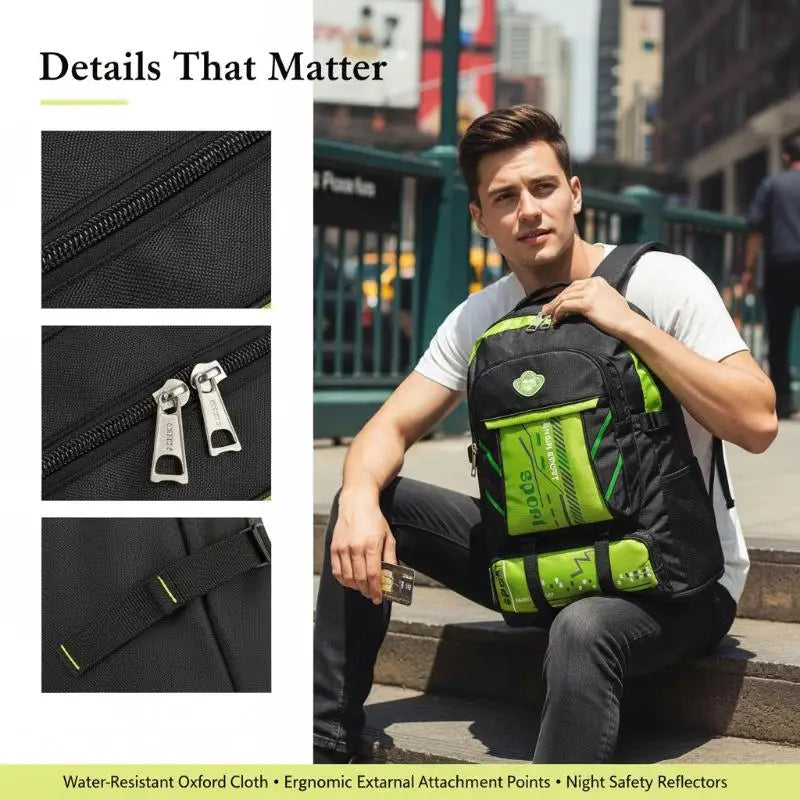 Large Capacity Waterproof Sport Backpack for Hiking & Daily Use
