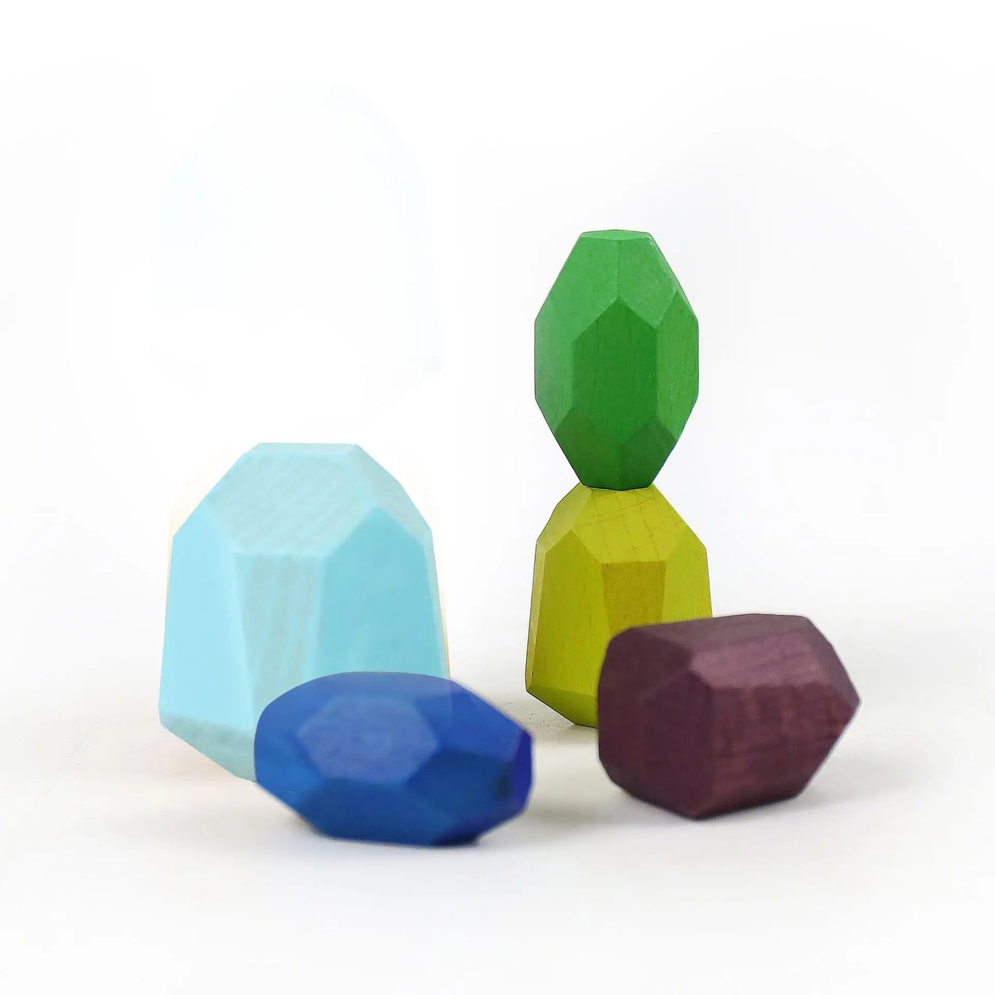 Wooden Sorting Stacking Rocks for Kids | Montessori Learning Toy