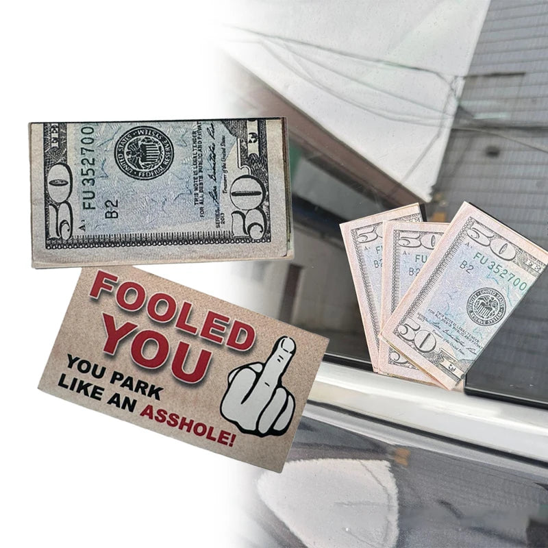 Parking Prank Cards | Funny Fake $50 Money Tickets for Bad Parkers