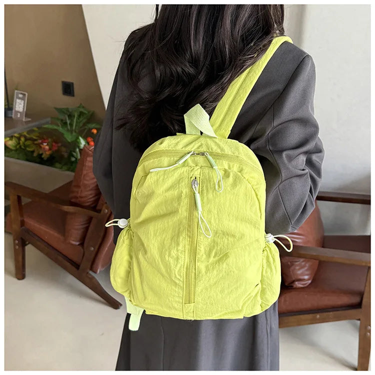 Lightweight Macaron Color Oxford Backpack for Women | Casual Chic bag