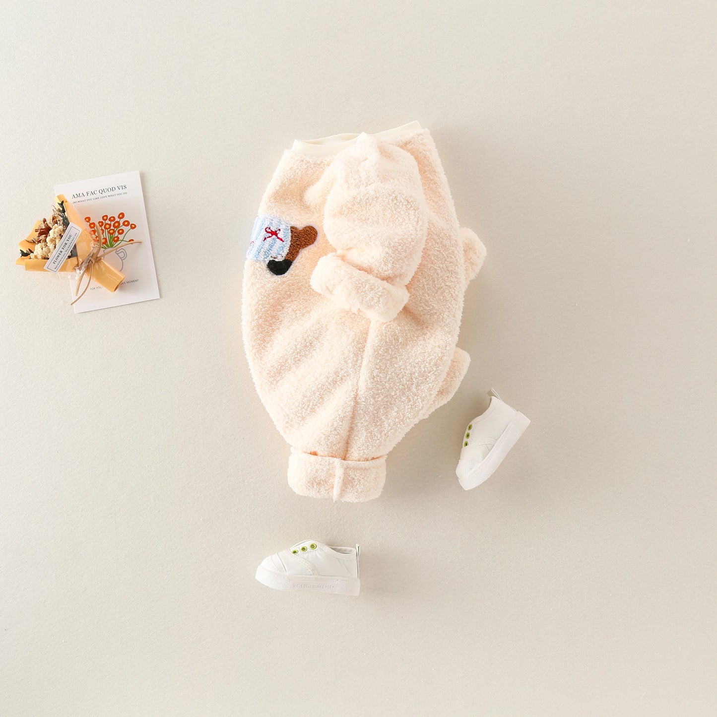 Spring Newborn Unisex Crawling Romper | Soft Fleece Baby Outfit