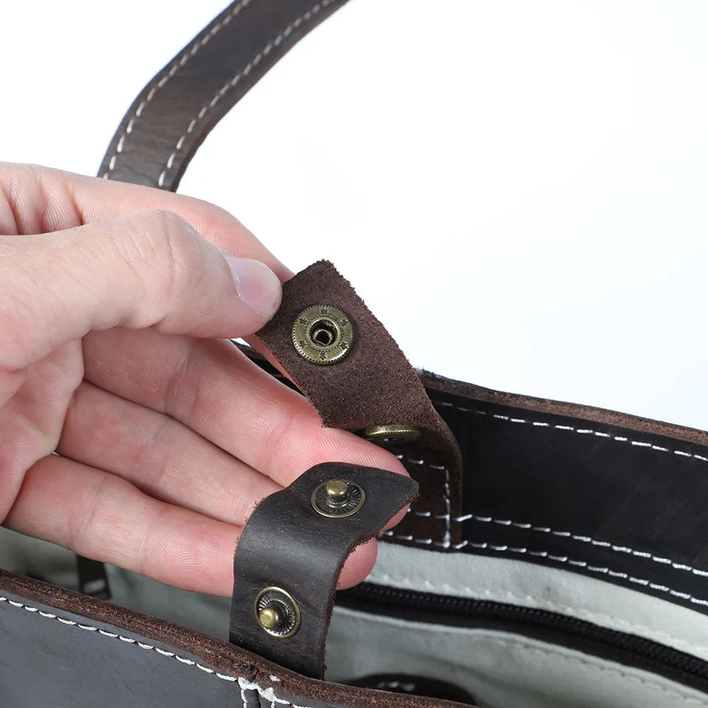 Genuine Leather Tote Bag | Versatile Shoulder Bag for Men & Women