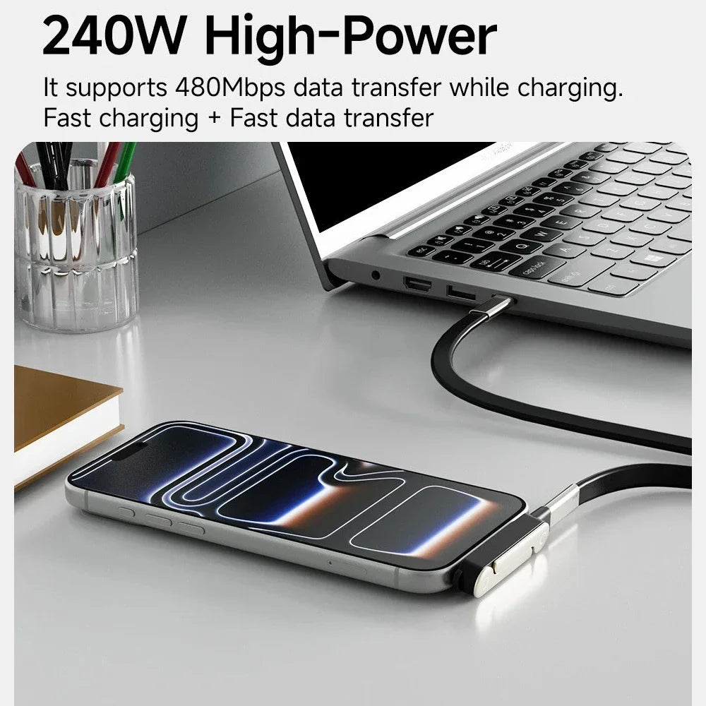 Type C Fast Charger with Foldable Phone Holder & Kickstand