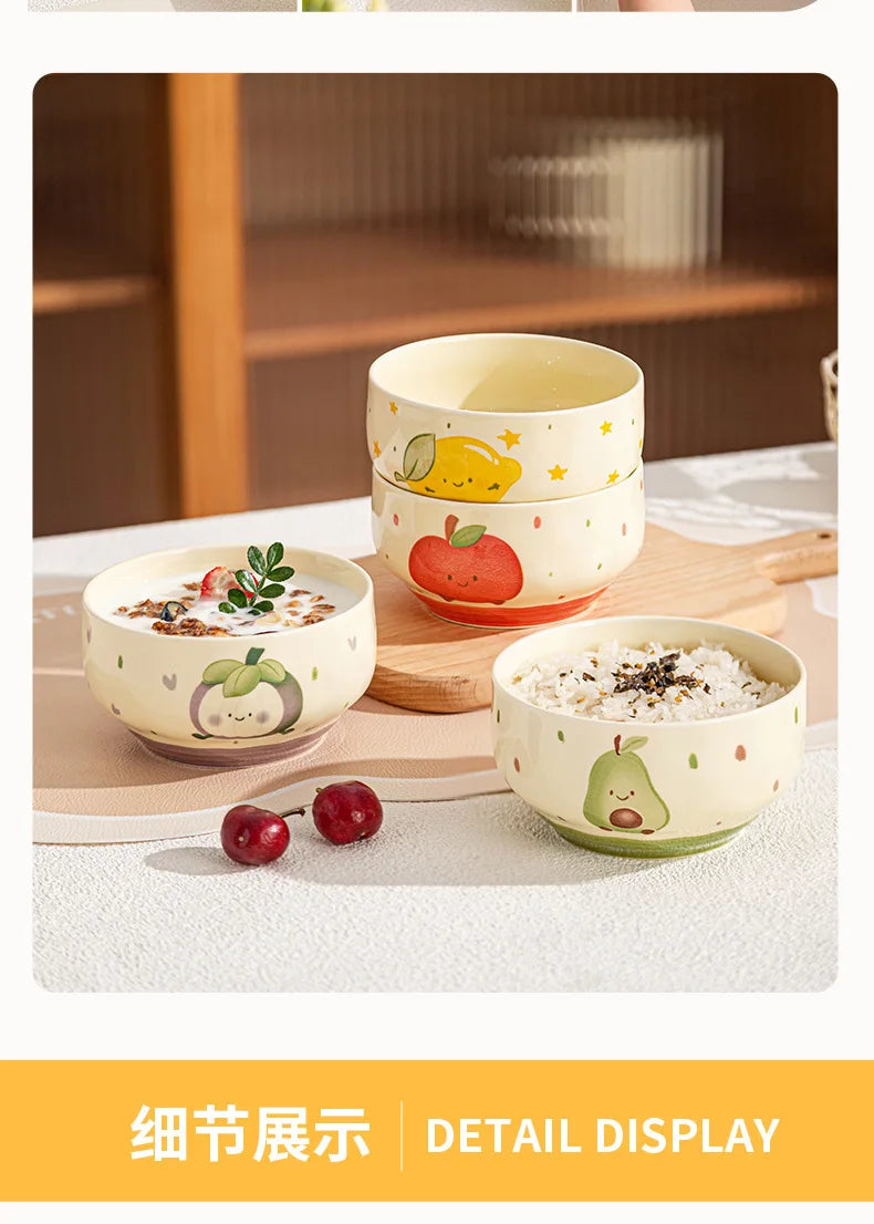 Cute Ceramic Cartoon Bowls | Perfect for Desserts & Noodles