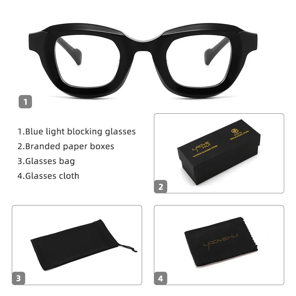 Vintage Luxury Acetate Glasses Frame | Stylish Eyewear for Everyone