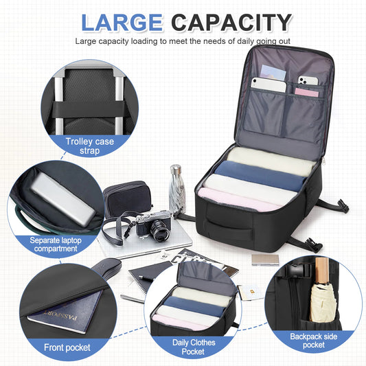 Mochila de Viaje Versátil | La Maleta de Cabina Definitiva para Cada Aventura