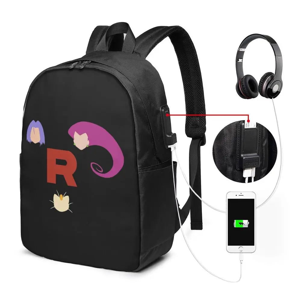 Versatile Letter R Logo Backpack for Travel and College Use