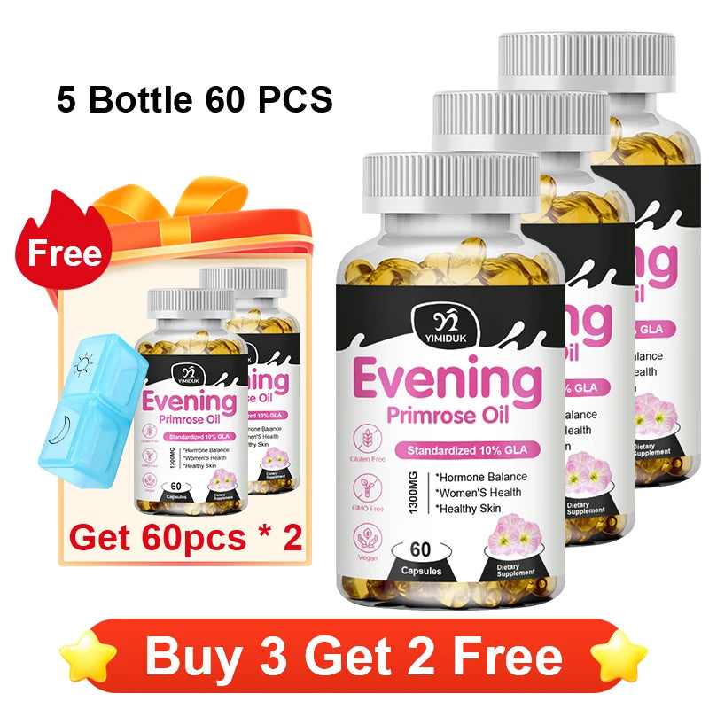 Evening Primrose Oil 1300mg | Balance Hormones & Enhance Skin Health