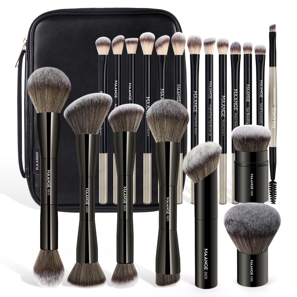20pcs Professional Makeup Brush Set with Storage Bag | Essential Beauty Tools