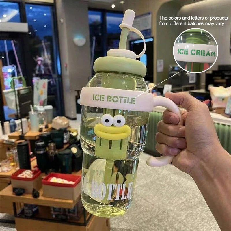 Stylish Large-Capacity Sports Water Bottle with Straw | Portable & Durable