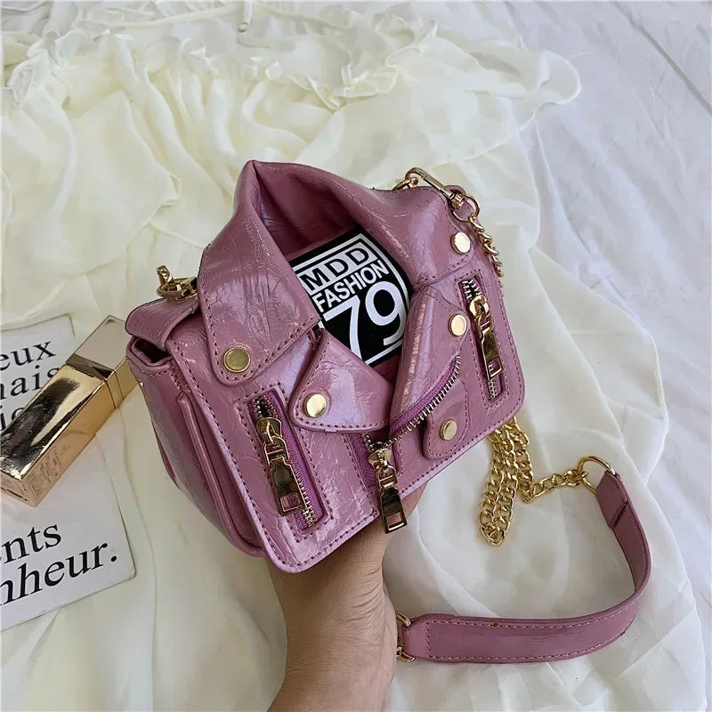 Luxury Motorcycle Shape Shoulder Messenger Bag for Women