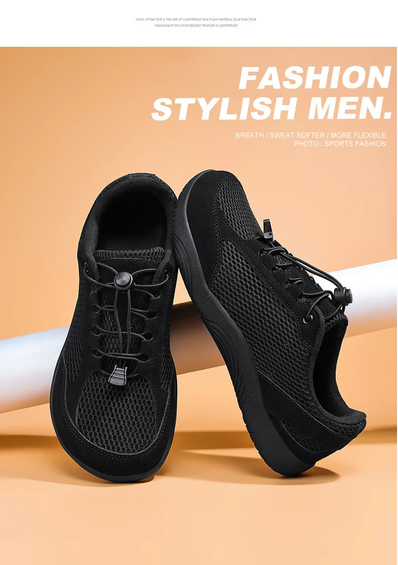 Wide Fit Casual Sports Shoes | Breathable Non-Slip Comfort