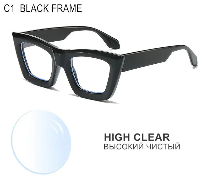 Custom Myopia Glasses | Stylish Butterfly Frame & Blue Light Blocking
