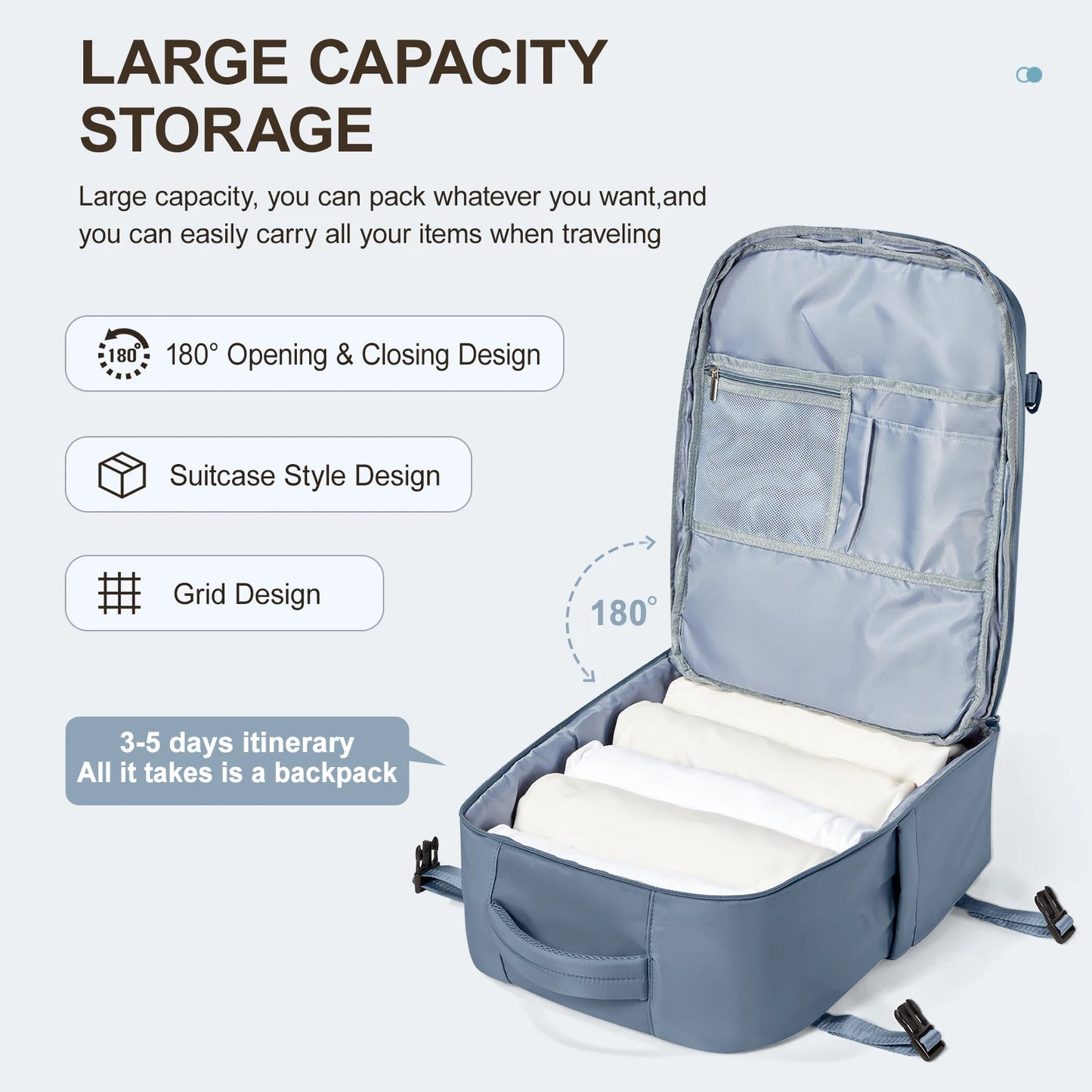 Large Capacity Travel Backpack for Men & Women | Versatile Carry-On