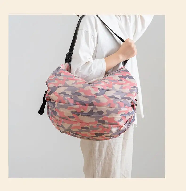 Portable Foldable Tote Bag | Reusable Shopping Shoulder Bag