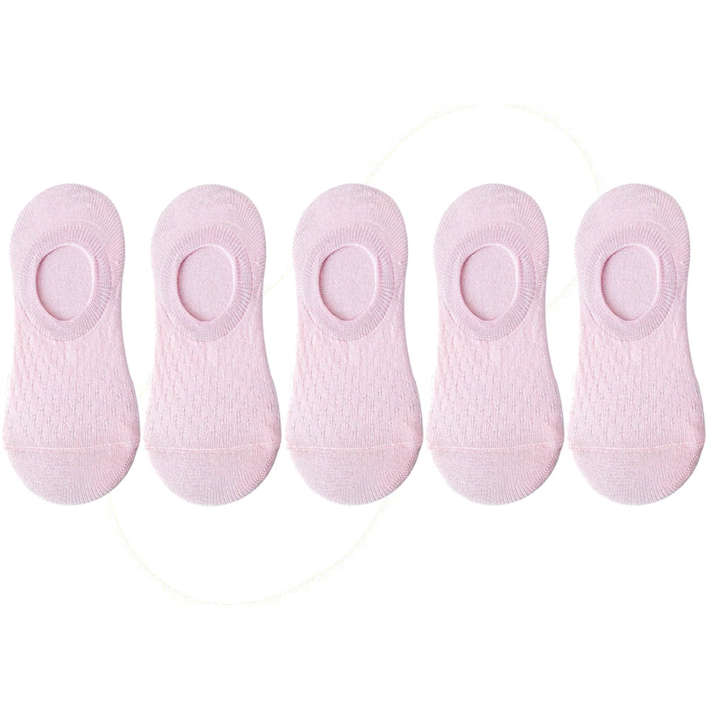 Women's Invisible Boat Socks Set | Breathable Non-Slip Comfort