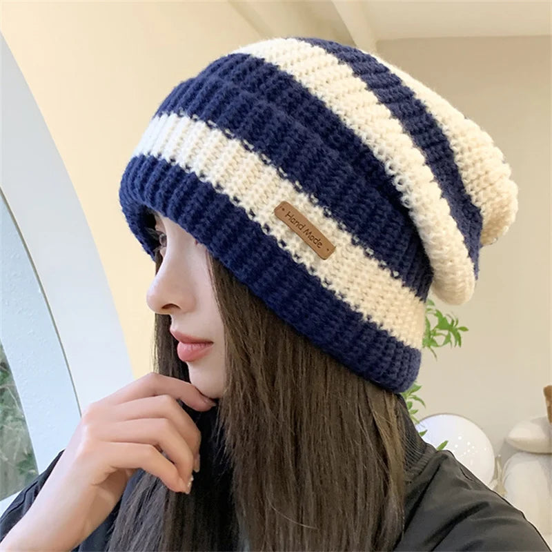 Unisex Winter Knitted Beanie Hat | Trendy Casual Cotton Bonnet