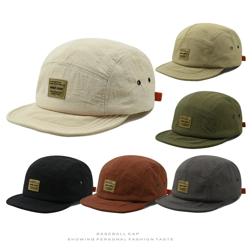 Adjustable 5 Panel Baseball Cap | Quick-Drying Sunscreen Hat
