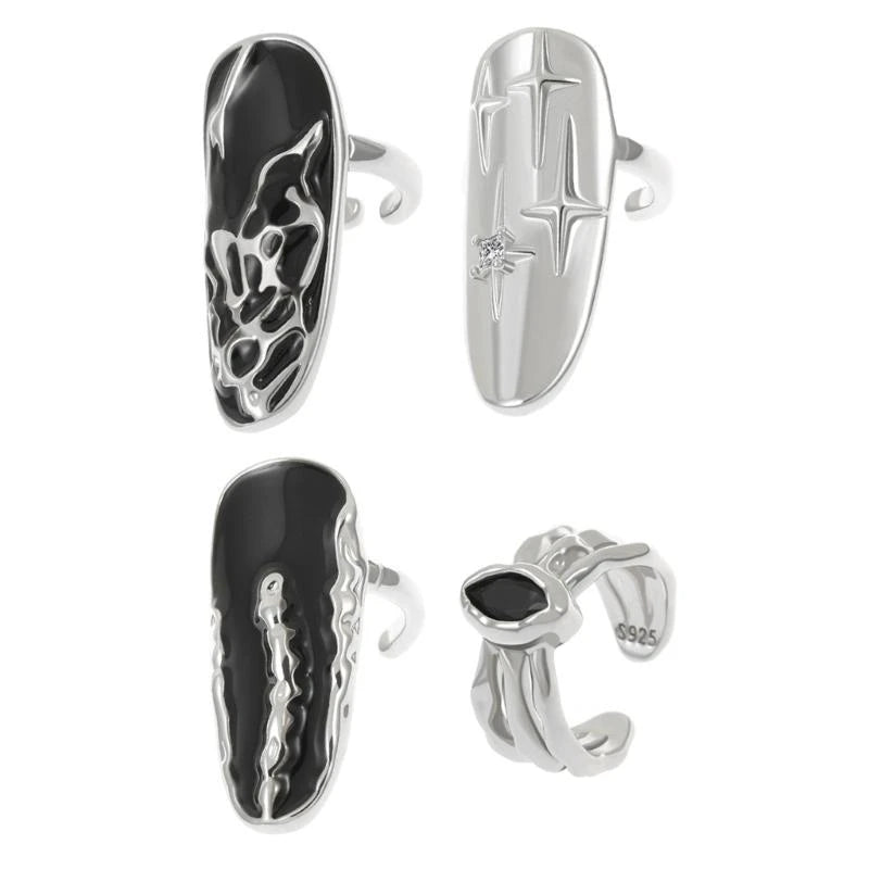 Unique Irregular Opening Finger Ring | Stylish Fingertip Jewelry