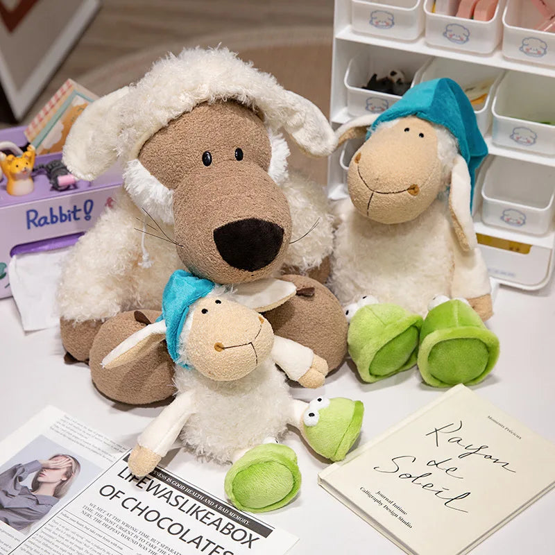 Cute Sheep Plush Toy | Soft Sleepy Sheep Plushie Gift