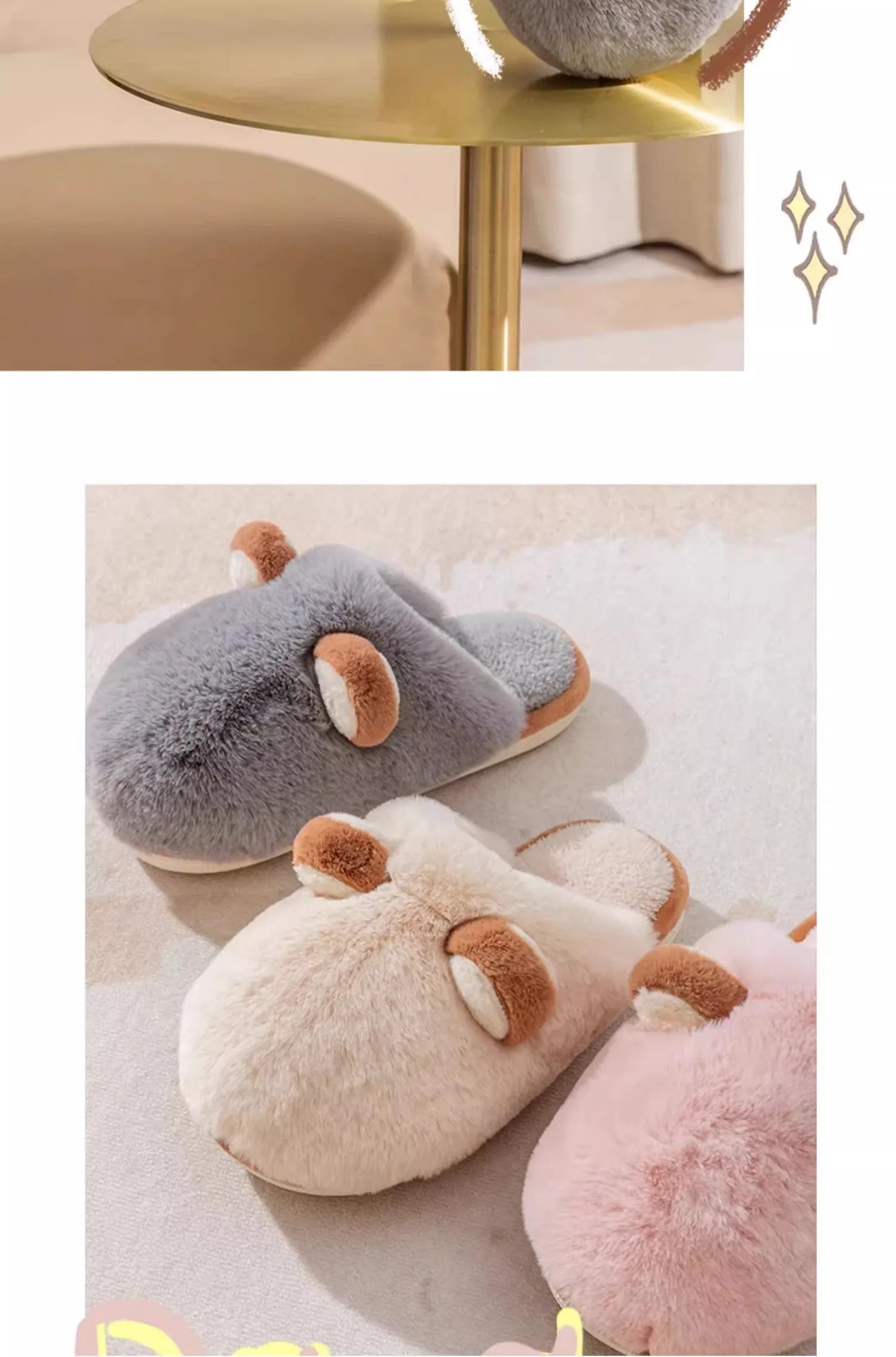 Women's Anti-Slip Plush Cotton Slippers | Cozy Warm Home Footwear