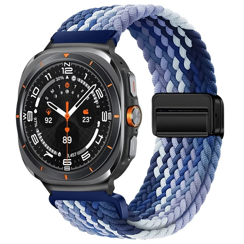 Nylon Braided Loop Strap | Magnetic Sport Bracelet for Watches