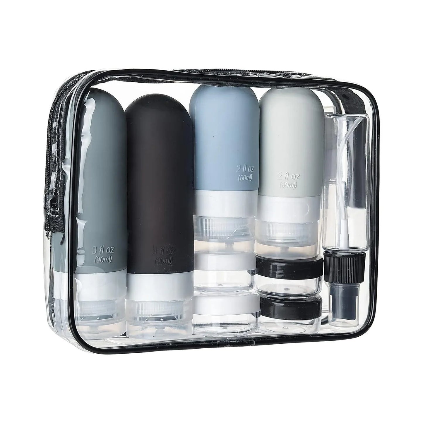 4 Pc Travel Bottles Set | Leak Proof Toiletry Containers