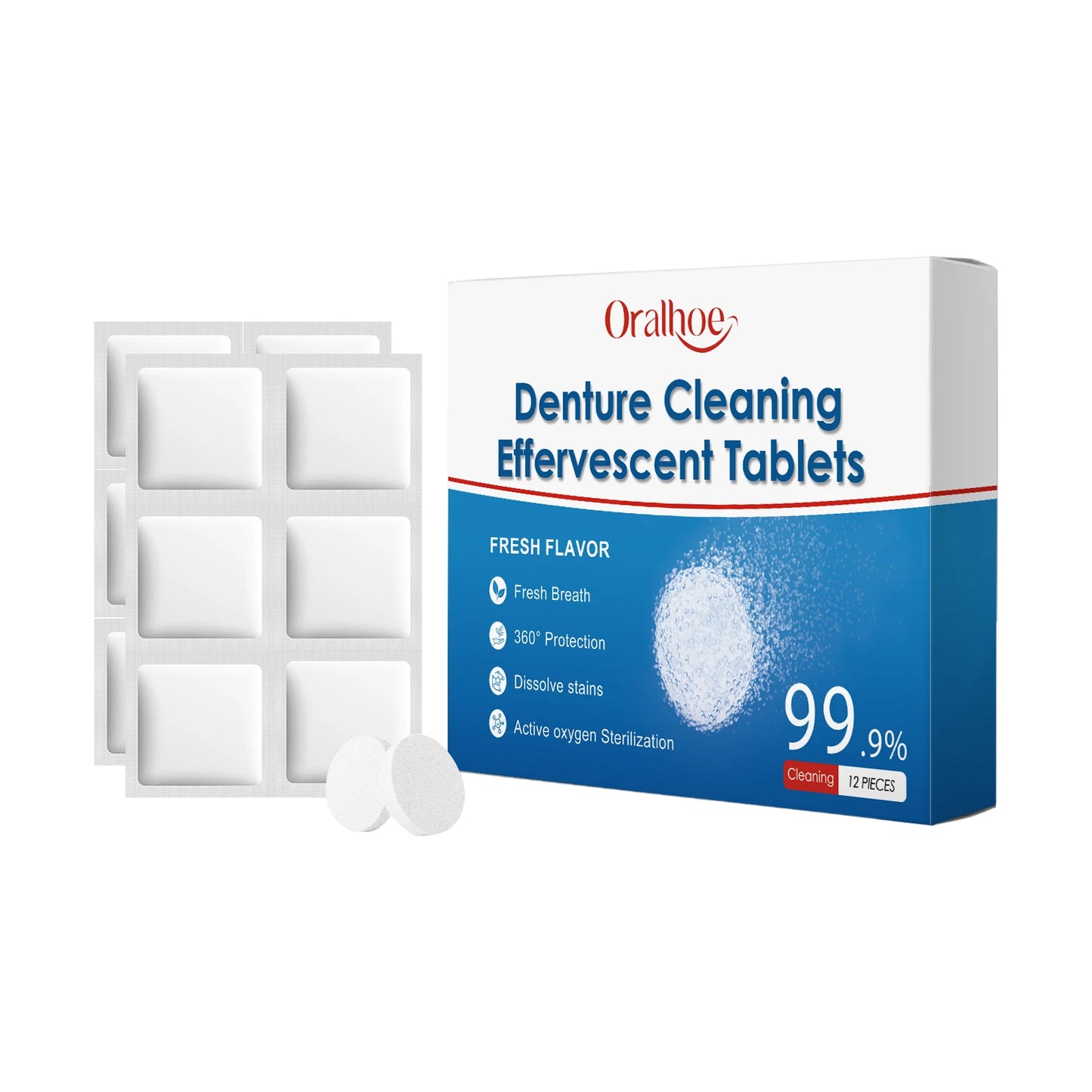 Denture Cleaning Effervescent Tablets | Daily Stain Removal