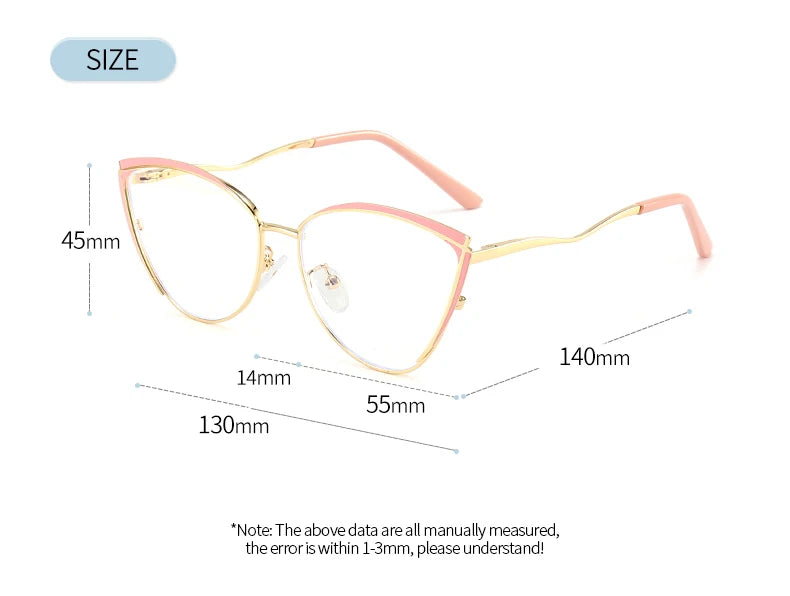 Personalized Cat Eye Glasses for Women | Customizable Style & Comfort