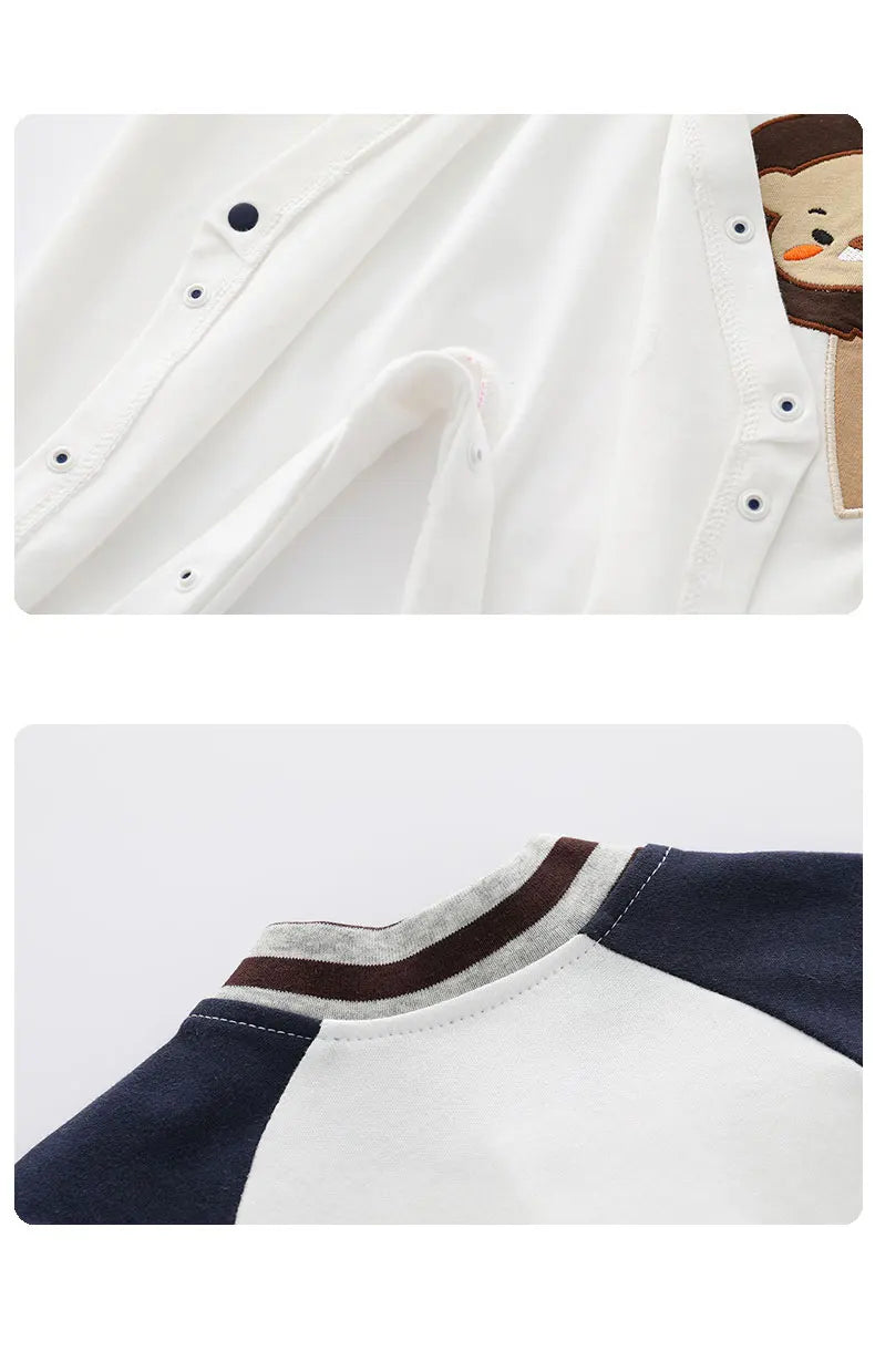 Cozy Pure Cotton Baby Long-Sleeved Rompers | Autumn Essentials