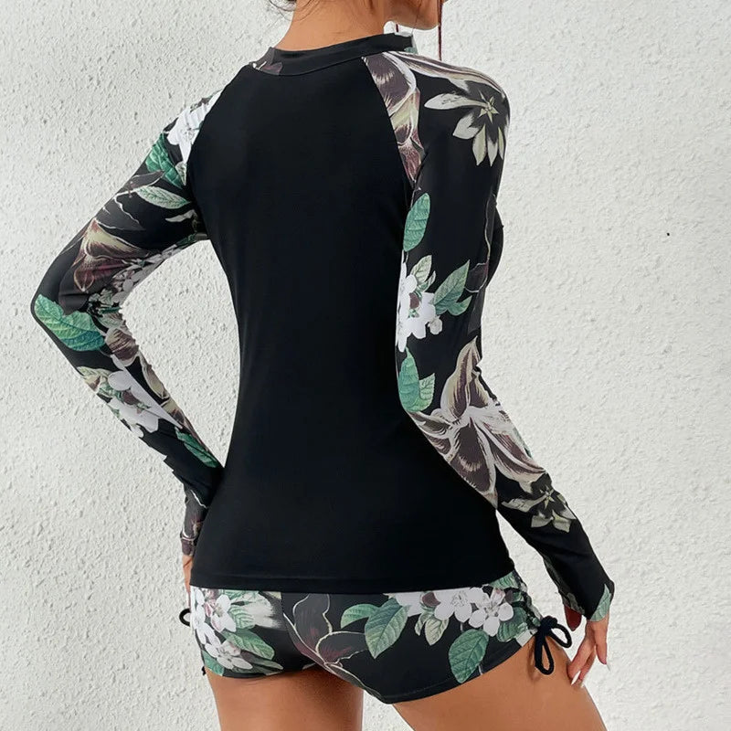 Women's Long Sleeve Swimsuit Set | Stylish & Sporty Beachwear
