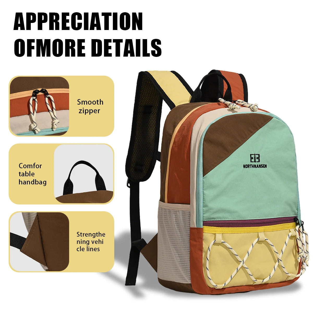 Japanese-Style Travel Ultra-Light Backpack, Niche Korean-Style Ins Outdoor Camping Backpack, Niche Brand Backpack for Women