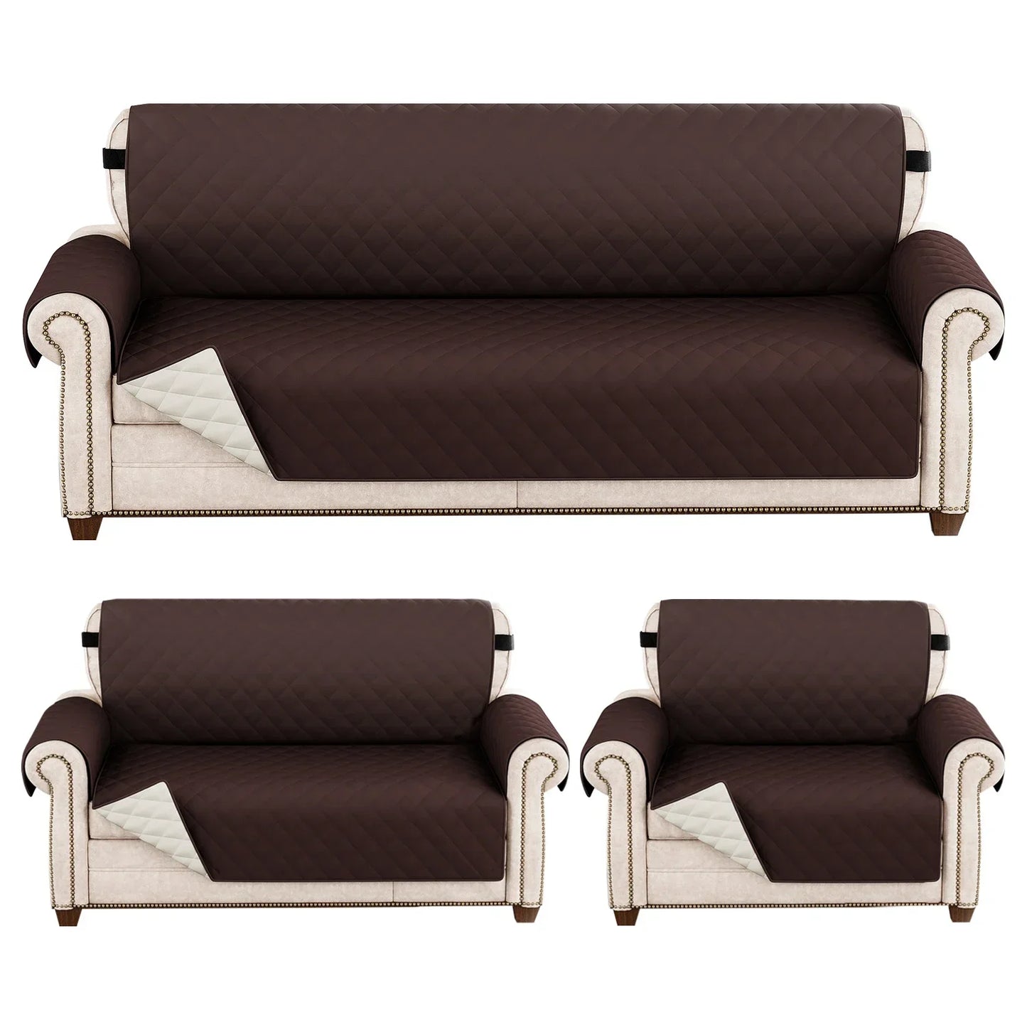 Waterproof Pet-Friendly Sofa Cover | Modern Diamond Pattern Slipcover