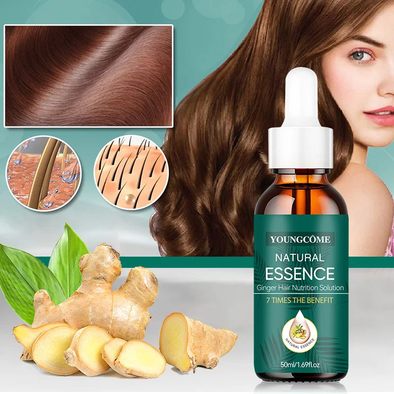 Natural Ginger Hair Care Serum | 7X Strength & Repair | Frizz-Free
