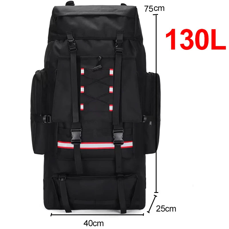 Large 130L Hiking Camping Backpack | Durable Outdoor Rucksack