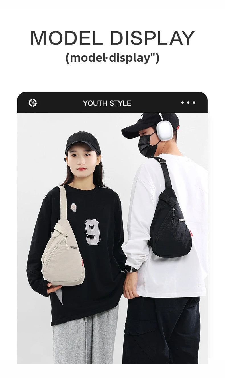 Versatile Nylon Zipper Waist Pack | Stylish Chest Bag for All