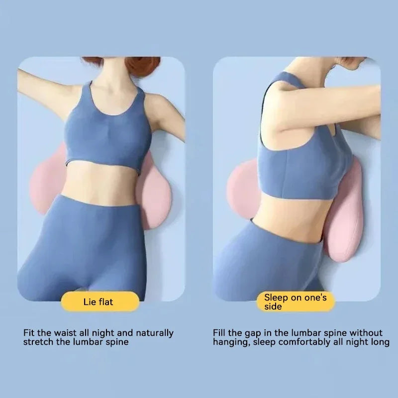 Ergonomic Sleep Lumbar Pillow – Memory Foam Back Support Cushion for Bed, Sofa & Travel