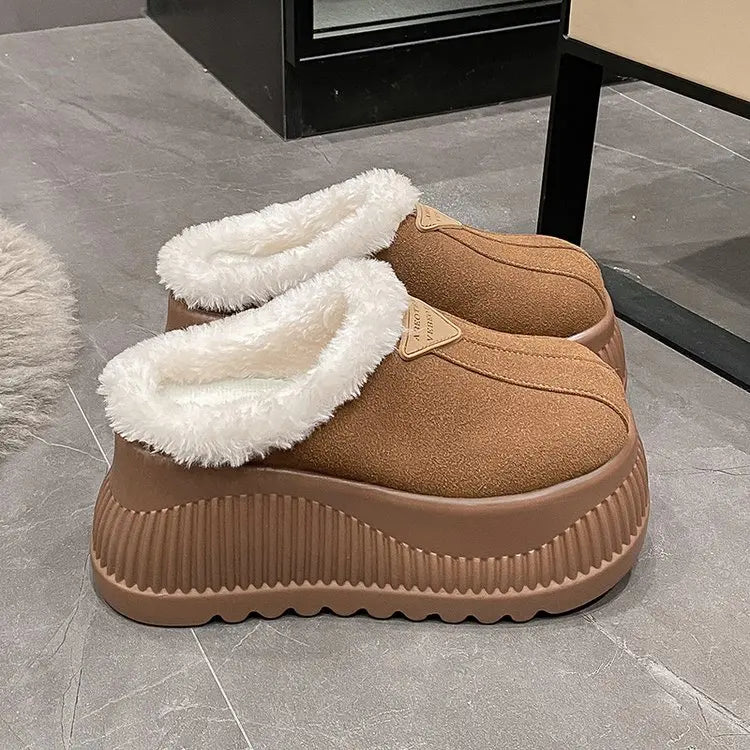 Women's Platform Fur Slippers | Cozy Stylish Winter Mules