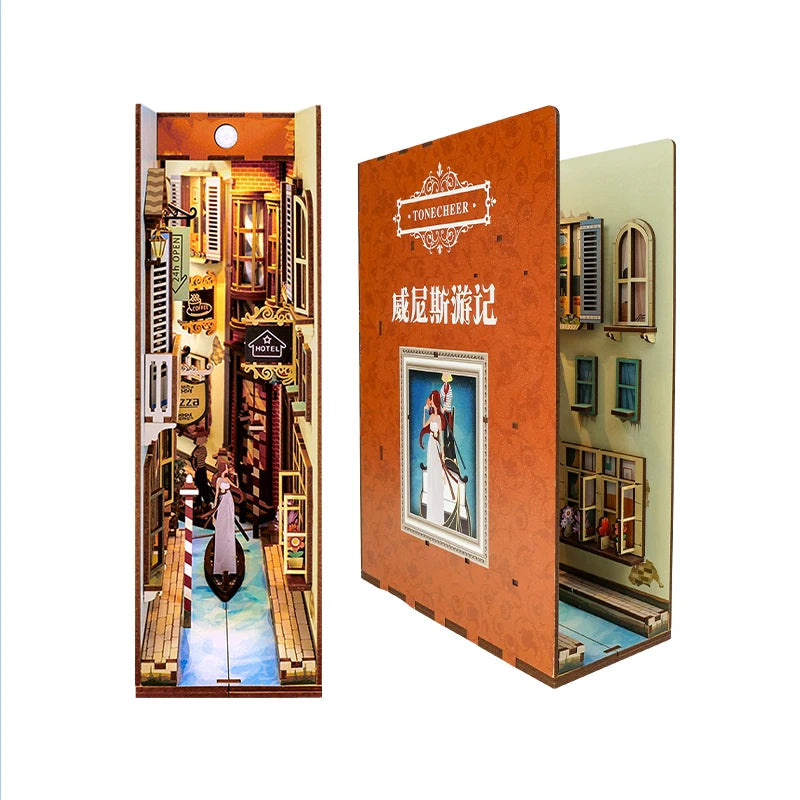 DIY Wooden Book Nook Kit | Cathedral-Inspired Bookend Decor
