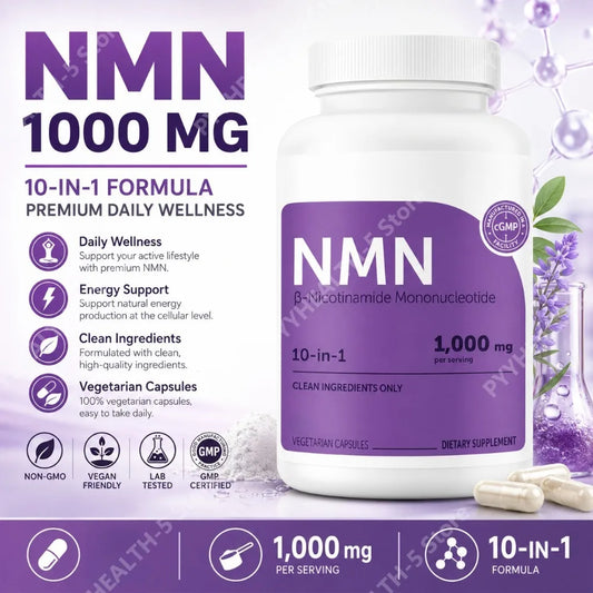 10-in-1 NMN Complex with Resveratrol & CoQ10 | 120 Veg Capsules