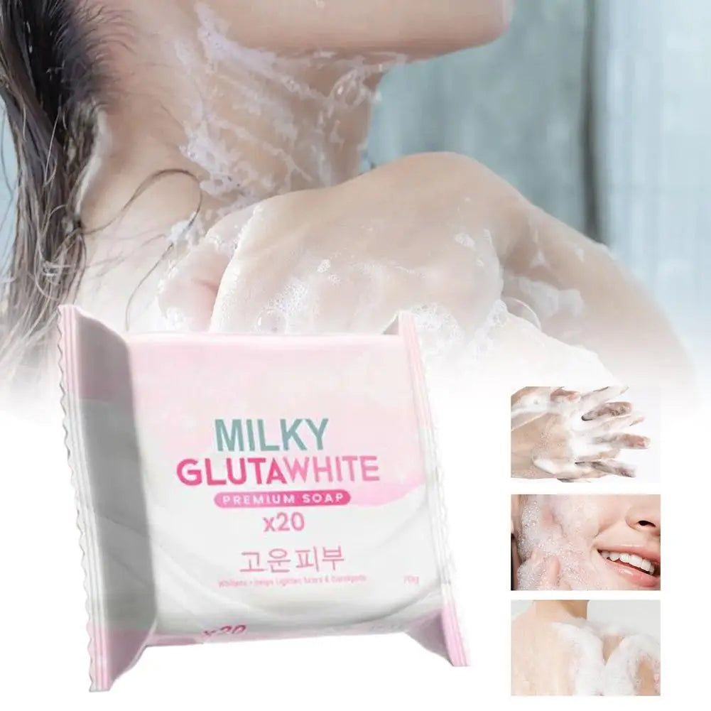 Premium Korean Glutathione Milk Soap | Deep Cleansing & Nourishing