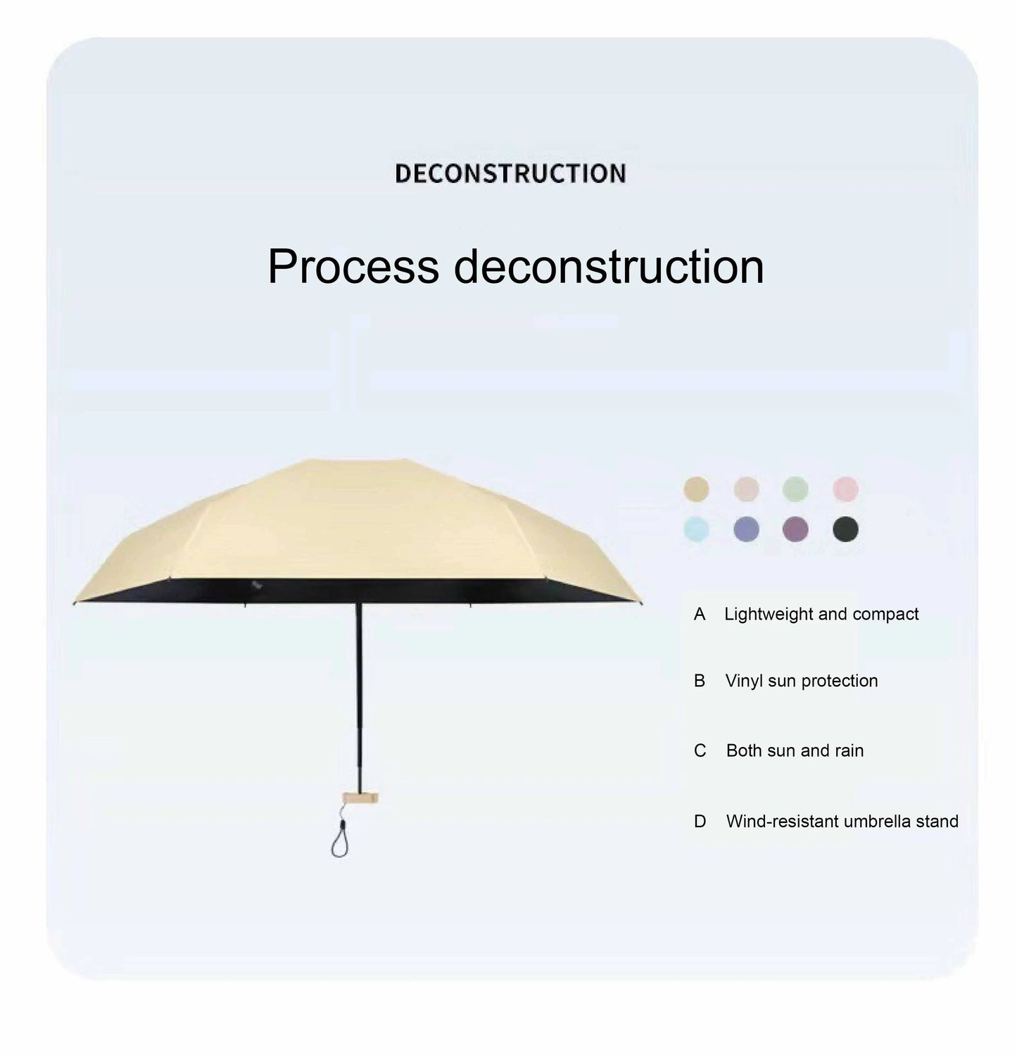 Mini Five-Fold Sun Umbrella | Portable UV Protection for All