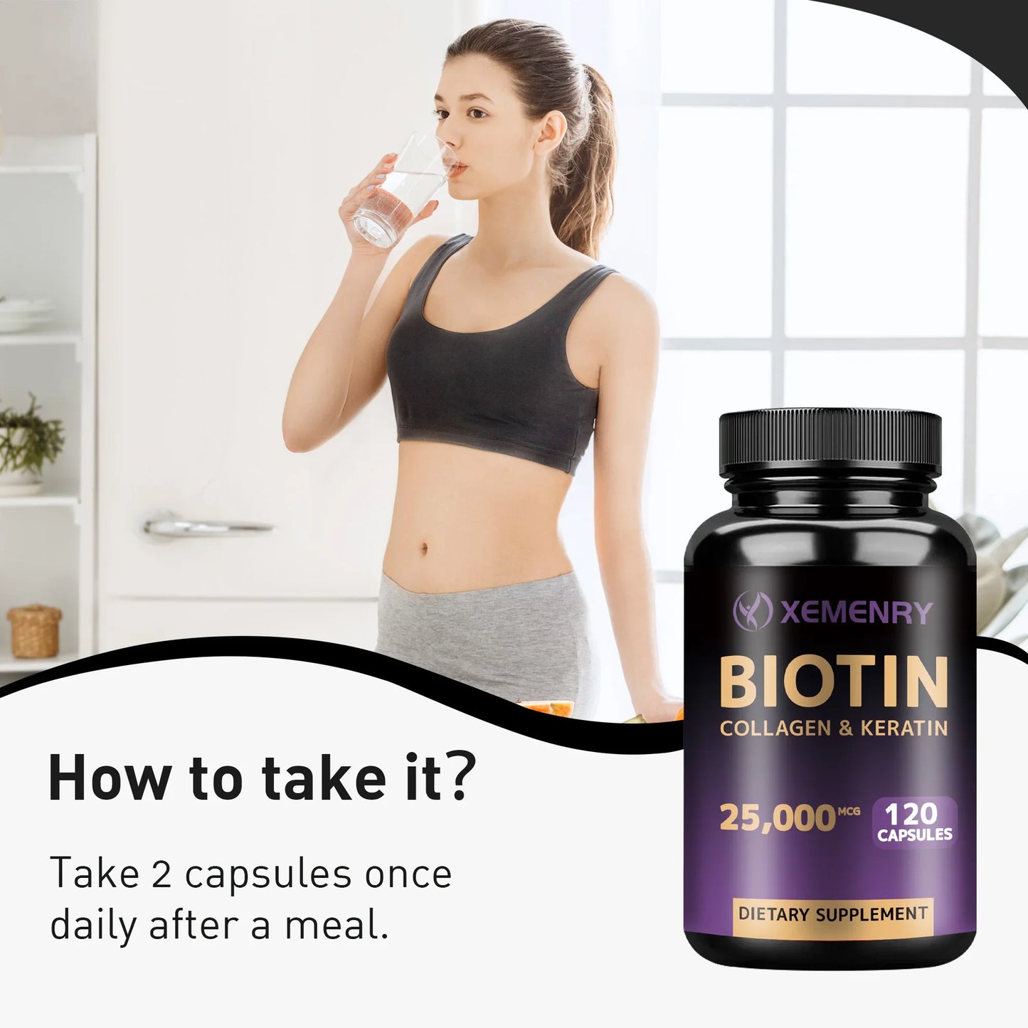 Biotin + Collagen + Keratin + Hyaluronic Acid Supplements