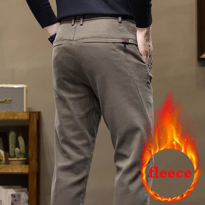 Warm Fleece Lined Jeans for Men | Slim Fit Thermal Denim Pants