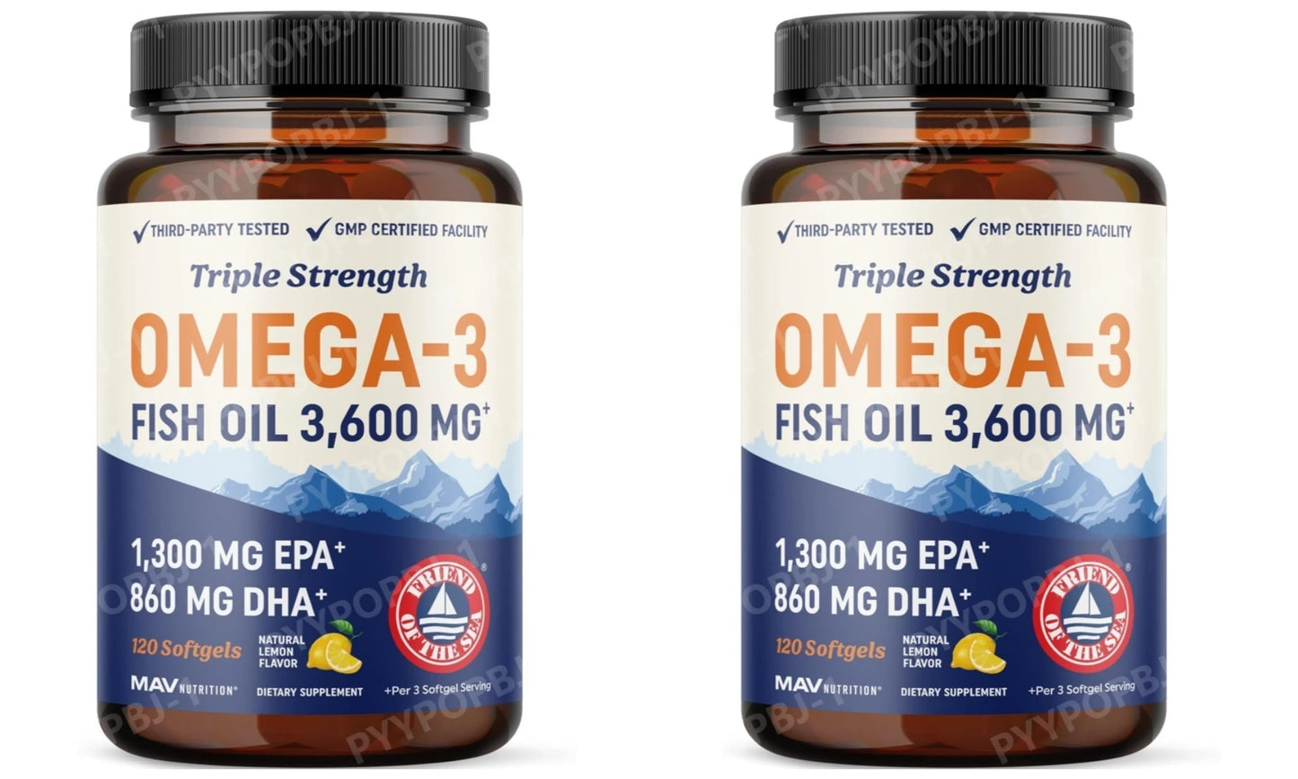 High-Potency Omega-3 Fish Oil Supplement | 3600 mg EPA & DHA