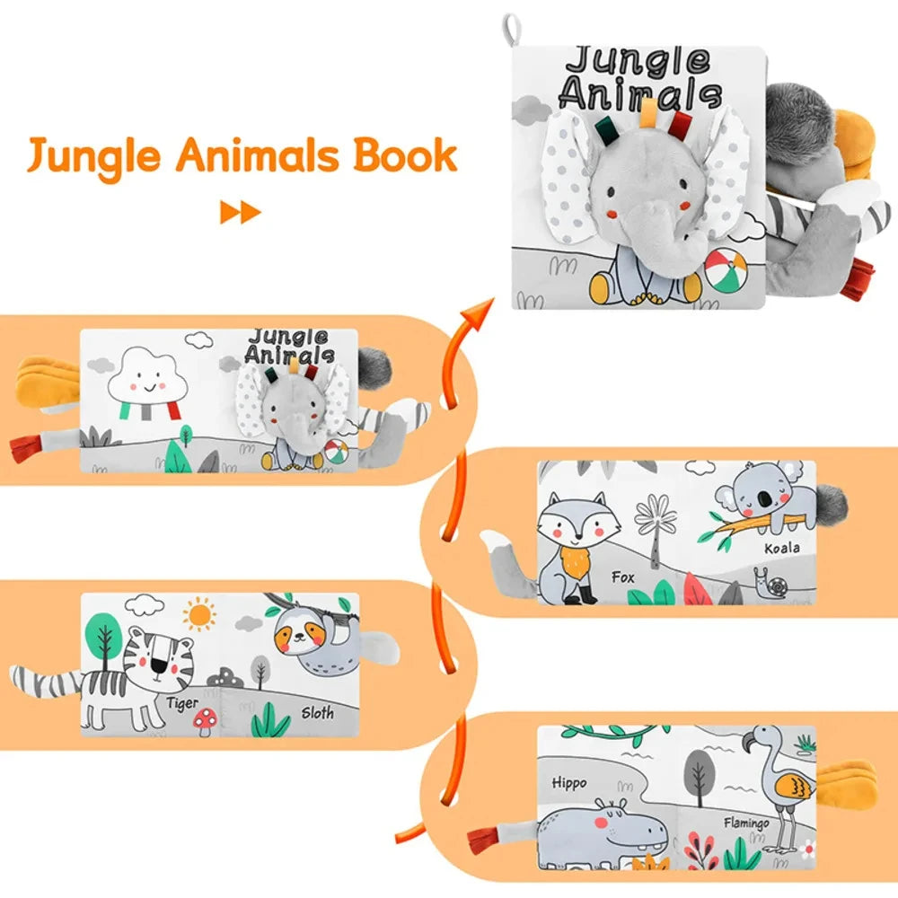 Soft Baby Cloth Animal Book | Engaging Sensory Learning Toy