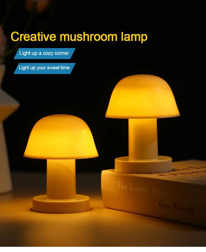 Creative Mushroom LED Night Light | Portable Cozy Decor