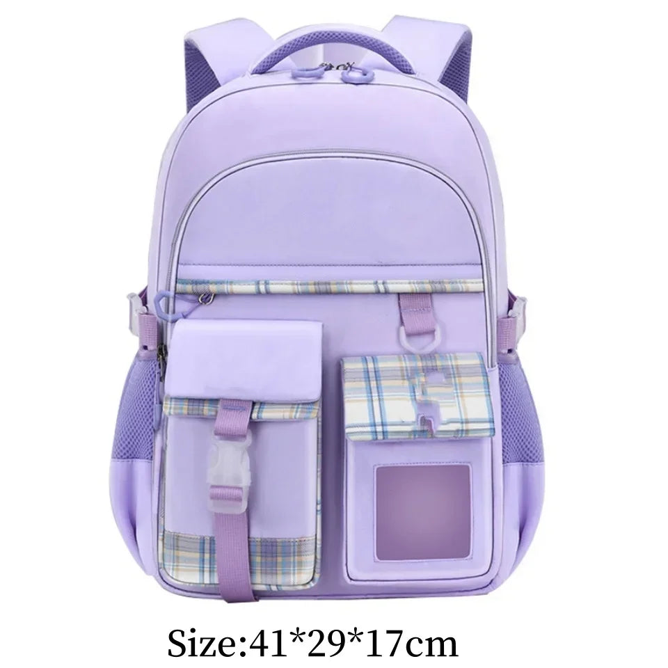 New Type of Lightweight Backpack Primary School Girls Children's Backpack Large Capacity Spine Protection Wholesale Waterproof